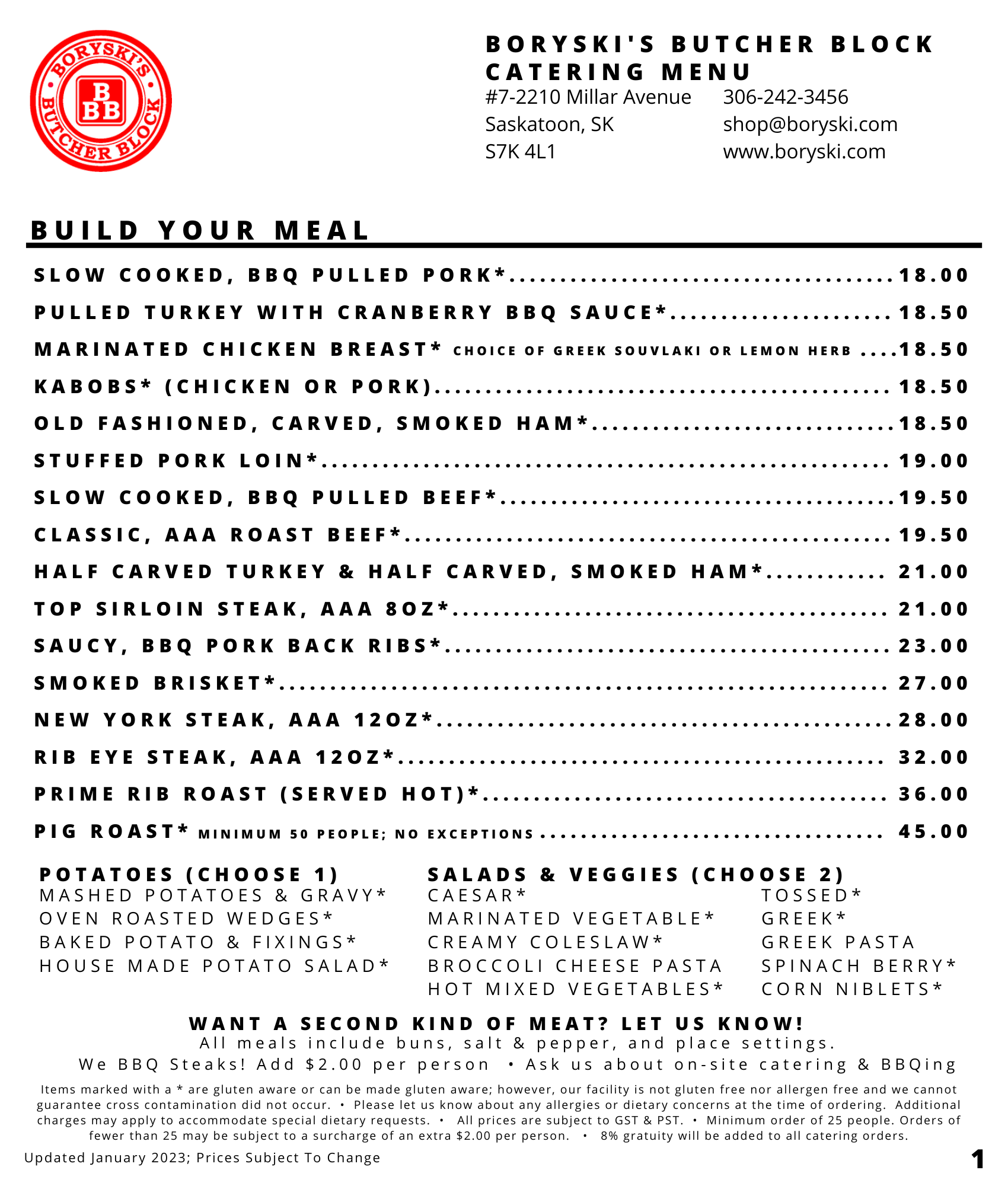 Click Here for Our Full Catering Menu
